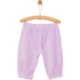 HelloBaby HelloBaby Basic Lastikli Kadife Eşofman Alt Kız Bebek - Lila - 6 Ay