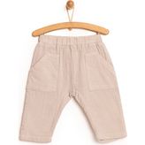 HelloBaby HelloBaby Basic Müslin Pantolon Erkek Bebek - Vizon - 1 Yaş