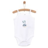 HelloBaby İp Askılı Body Kız Bebek - Ekru