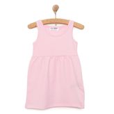 HelloBaby Kız Bebek Basic Elbise Bisiklet Yaka Atlet Kol Mavi -