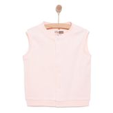 HelloBaby Kız Bebek Basic Yelek Çıtçıtlı Bisiklet Yaka Atlet - Açık Pembe