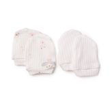 HelloBaby Kız Bebek Eldiven Hayvan Baskılı - Ekru