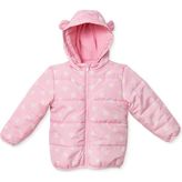 Hellobaby Kız Bebek Mont Kalp Baskılı Fermuarlı Kapüşonlu Uzun Kol - Pembe - 2 - 3 Yaş