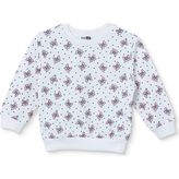 Hellobaby Kız Bebek Sweatshirt Fiyonk Baskılı Bisiklet Yaka Long Sleeve - Ekru - 6 - 9 Ay
