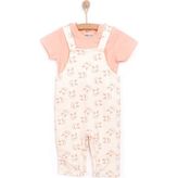 Hellobaby Kız Salopet-Tshirt Kız Bebek - 1 Yaş - Mercan