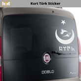 Hellove Kurt Türk Oto Sticker 15 CM