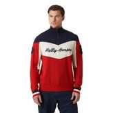Helly Hansen Kırmızı Erkek Fermuarlı Normal Düz Kazak HHA.66025_HELLY HANSEN APRES KNITTE