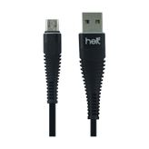 Helt HT-79 100 cm Siyah İp Örgü Micro Şarj ve Data Kablosu