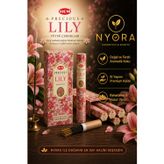 Hem Lily Zambak Çiçeği Çubuk Tütsü 120 Adet 6 Paket Ve Ahşap Tütsü Kayığı