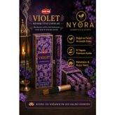 Hem Violet Menekşe Çubuk Tütsü 120 Adet 6 Paket Ve Ahşap Tütsü Kayığı