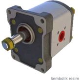 Hema Özel Dişli Pompa 6,1 Cm³/dev · Sol Dönüş · 1/8 Konik Şaft · B Kapak