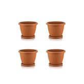 Hematorf Kemer Balkon Saksı 3 Litre - 4 Lü Set