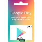 hemenoyun Google Play 25 TL Hediye Kartı Bakiye