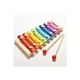 HEPBİMODA Eğitici Ahşap Ksilofon 8 Nota 8 Ton 25 Cm 8 Tuşlu Ahşap Sesli Selefon Oyuncak Ahşap Metalofon Oyunn