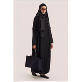 HEQA Aller Detaylı Abaya Siyah