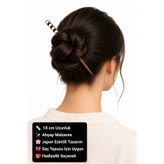 HER ŞEY NOTA www.herseynota.com El Yapımı Ahşap Japon Esintili Kadın Saç Çubuğu – Şık Topuz Tokası & Saç