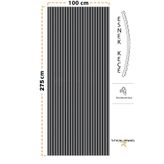HEREVE 100 x 275 cm Mdf Ahşap Akustik Duvar Paneli Akustik Panel Lambri Panel Antrasit