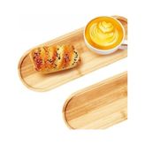 Hereveoyuncak 3'lü Bambu Oval Sunum Tabağı Setii