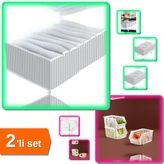 Hereveoyuncak 8 Bölmeli Xl Çekmece Çamaşır Düzenleyici + Kat Kat Düzenleyici - Katlı Düzenleyici - 2li Set U7D1Q8