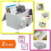 Hereveoyuncak Pratik Bölmeli Başucu Düzenleyici + Akordiyon Çekmece Düzenleyici 8 Gözlü L Beden - 2li Set D1D2B3