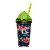 Herevin 540 cc Hello Spring Desenli Pipetli Bardak