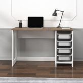 Hero Modern Çalışma Masası - 120 Cm, Beyaz/antik Ceviz - Ahşap - Bej - Siyah