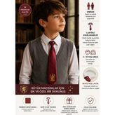 Herşey Nota Harry Potter Gryffindor Kravat Bordo Renk Ayarlanabilir Lastikli 3-10 Yaş Unisex Çocuk Kravatı - 165 cm - Çok Renkli