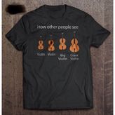 Herşey Nota Keman Çello Unisex Tshirt - Siyah
