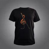 Herşey Nota Keman Tshirt Black - Siyah - XL