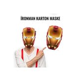 heryerehediye İron Man Karton Yüz Maskesi, Kalın Kuşe Baskı (5 Adet)
