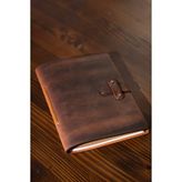 Hi Leather El Yapımı Gerçek Deri A5 Defter Ajanda - Camel