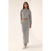 Hiccup Midi Straight Fit Triko Etek