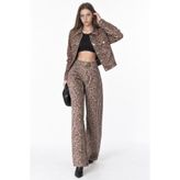 Hiccup SQUALO Leopar Kısa Denim Ceket