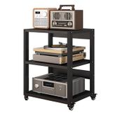 HiFi Standı, Ağır Hizmet Tipi 3 Katmanlı HiFi Ses Rafı - Ev Sineması, Stereo Bileşenler, TV Ekipmanları, AV Rafı, Eğlence Sistemleri için Sağlam Medya Standı
