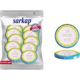 Hijyenik Paketli 10 Adet Kavanoz Kapağı Dolce Vita Desenler 82 mm - La Dolce Vita Sarı & Mavi