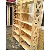 Hikioe Ikili Masif Çam/ladin Ahşap Kitaplık