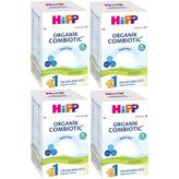 Hipp 1 Organik Combiotic Bebek Sütü 800 gr 0 - 6 Ay İçin Sütlü Toz Devam Sütü 4 Adet - Hediyesiz