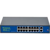 Hisource 16 Port Poe Switch + 2 Port Uplink Gigabit