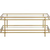 Hitit Dekorasyon Yashira Gold Metal Cam Orta Sehpa