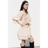 H&M Dantel Şeritli ve Fırfırlı Elbise