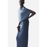 H&M Drapeli Asimetrik Elbise