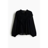 H&M Fırfırlı Şifon Bluz