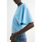 H&M Kelebek Kollu Saten Bluz