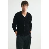 H&M Lastik Örgülü Yün Hırka Regular Fit