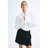 H&M Pullu Bukle Triko Etek