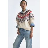 H&M Tüylü ve Jakarlı Triko Kazak