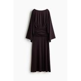 H&M Yarasa Kollu ve Drapeli Elbise