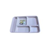 HOBBY LİFE 5 Bölmeli Plastik Tabldot Kahvaltı Yemek Piknik Servis Tabağı Pembe 21x31x3,3h Cm Hh
