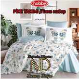 Hobby Poplin Pike Takımı Tek Kişilik Belis Turkuaz