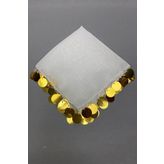 Hobigram Beyaz Gold Pullu Lüx Halay Mendili